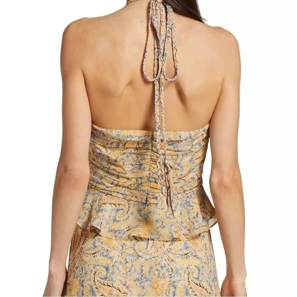 Veronica Beard Arienne Gathered halter neck top - Picture 4 of 12